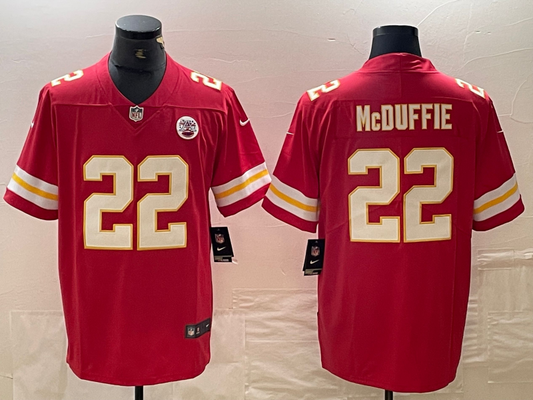 Adult Kansas City Chiefs Trent McDuffie NO.22 Football Jerseys