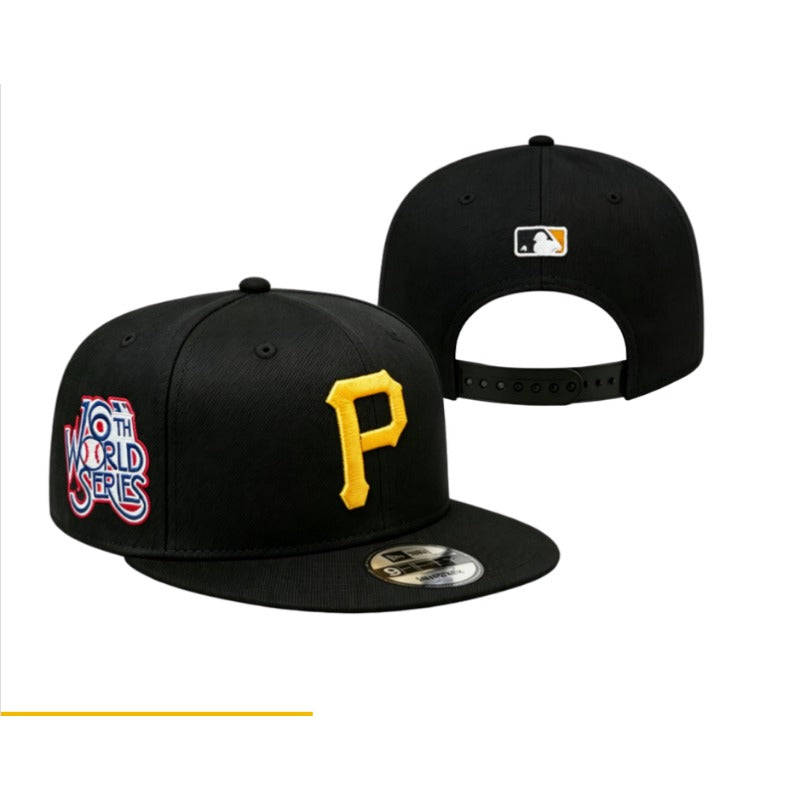 PITTSBURGH P Logo Flat Brim Adjustable Sports Fan Baseball Snapback Hats Unisex