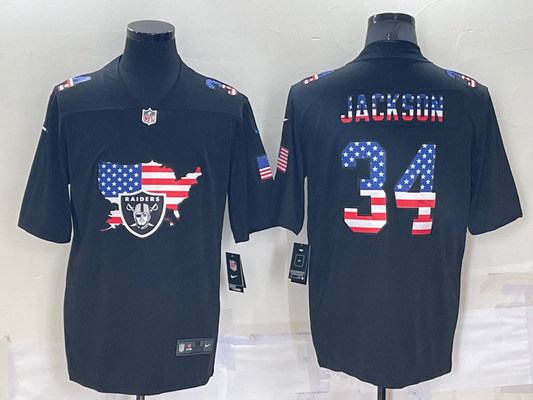 Adult ‎Oakland Raiders Bo Jackson NO.34 Football Jerseys