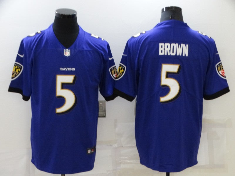Adult  Baltimore Ravens Marquise Brown NO.5 Football Jerseys