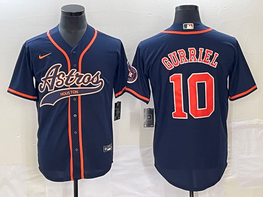 Men/Women/Youth Houston Astros Yuli Gurriel #10 baseball Jerseys