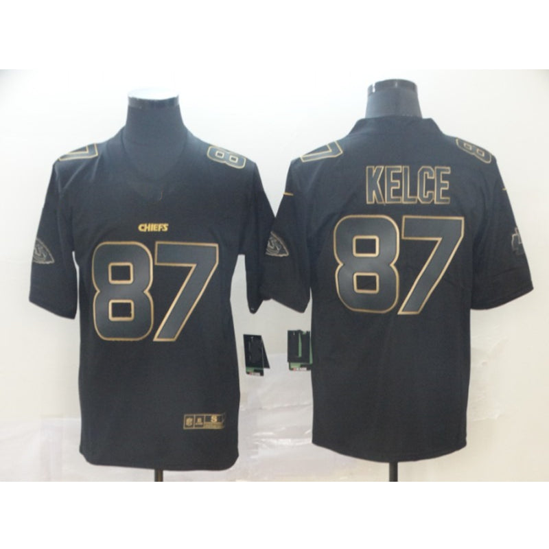 men/women/kids KC.Chiefs Kelce NO.87 Black Football Jersey