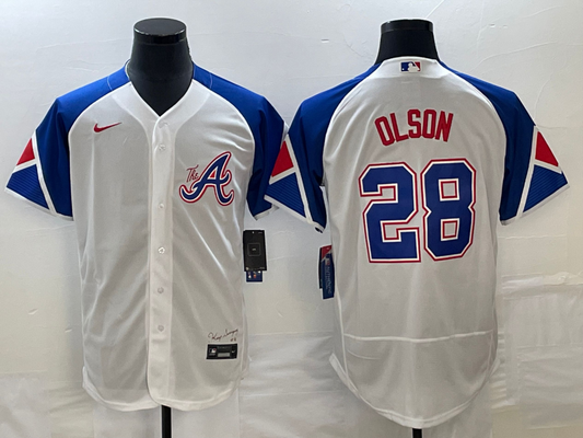Men/Women/Youth Atlanta Braves Matt Olson #28 baseball Jerseys