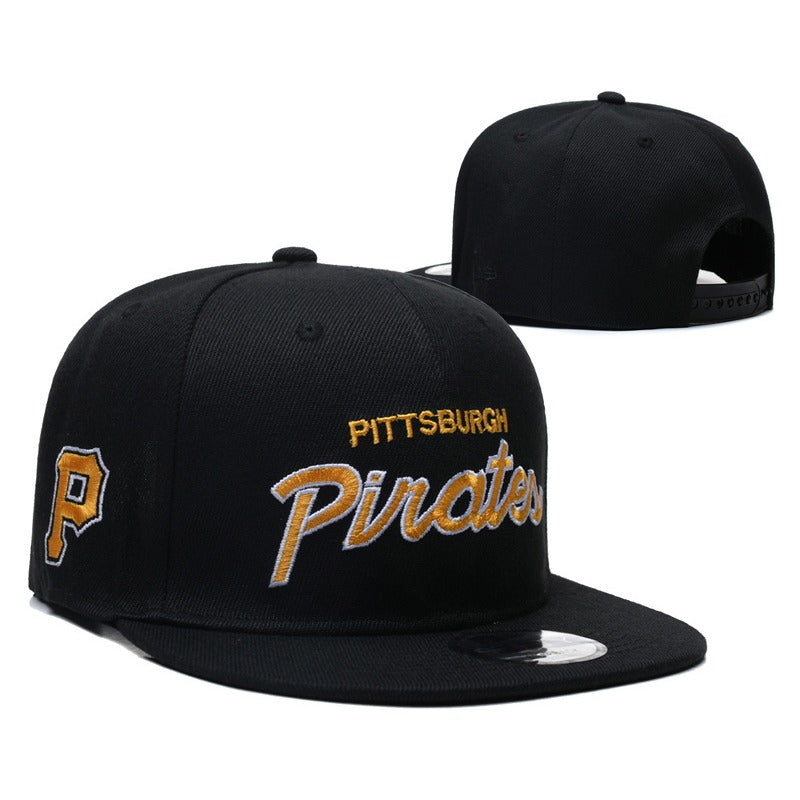 PITTSBURGH P Logo Flat Brim Adjustable Sports Fan Baseball Snapback Hats Unisex