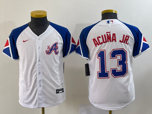 Men/Women/Youth Atlanta Braves Ronald Acuña Jr. #13 baseball Jerseys