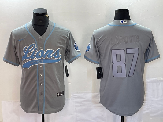 Adult Detroit Lions Sam LaPorta NO.87 baseball Jerseys