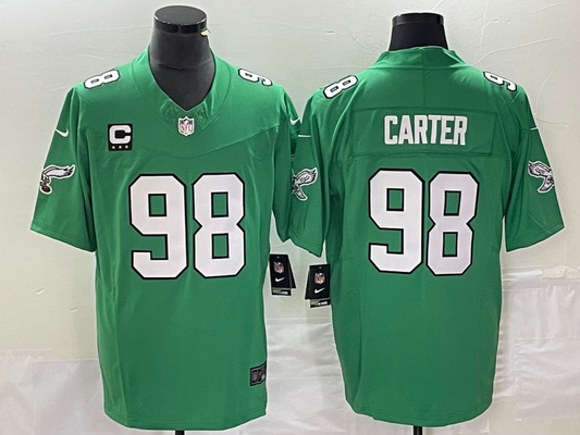 Adult 2023-2024 season Philadelphia Eagles Jalen Carter NO.98 Football Jerseys