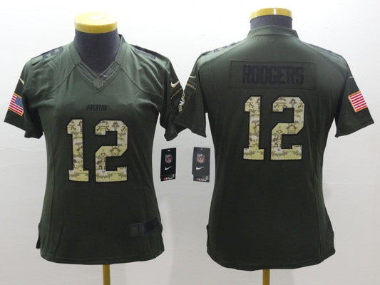 Women's Green Bay Packers Aaron Rodgers NO.12 Football Jerseys