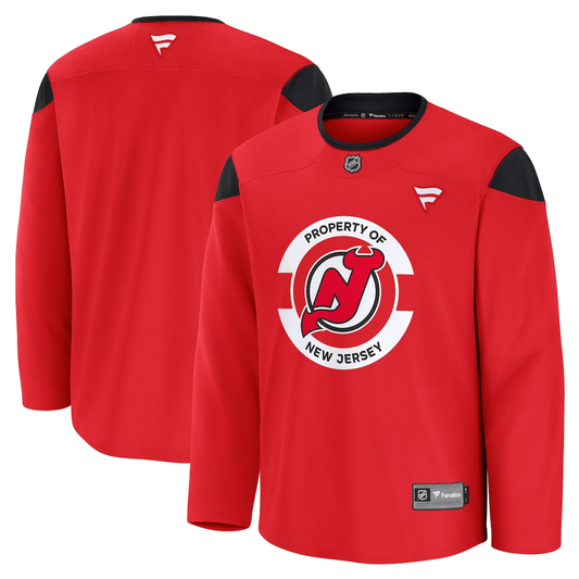 Men's New Jersey Devils Fanatics Red Practice Blank Jersey