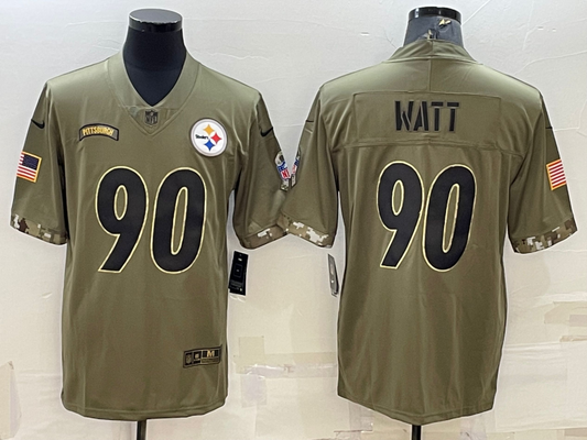 Adult Pittsburgh Steelers T. J. Watt NO.90 Football Jerseys