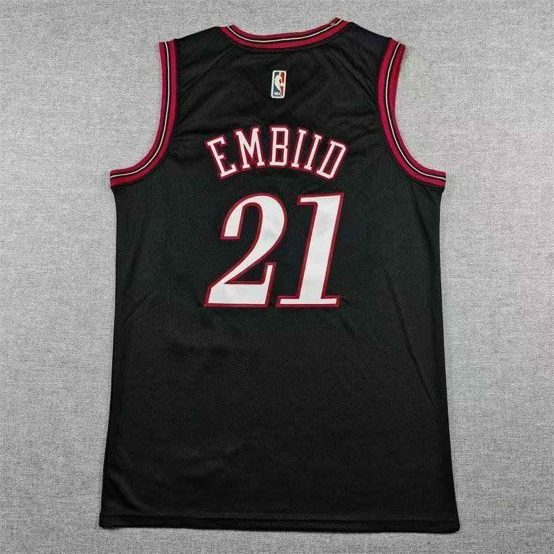 2026 Philadelphia 76ers Joel Embiid #21 Basketball Jersey black