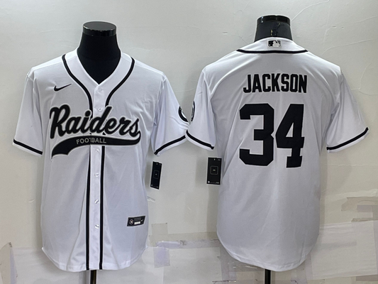 Adult ‎Oakland Raiders Bo Jackson NO.34 Football Jerseys
