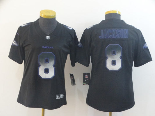 Women's Baltimore Ravens Lamar Jackson NO.8 Football Jerseys