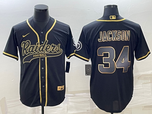 Adult ‎Oakland Raiders Bo Jackson NO.34 Football Jerseys