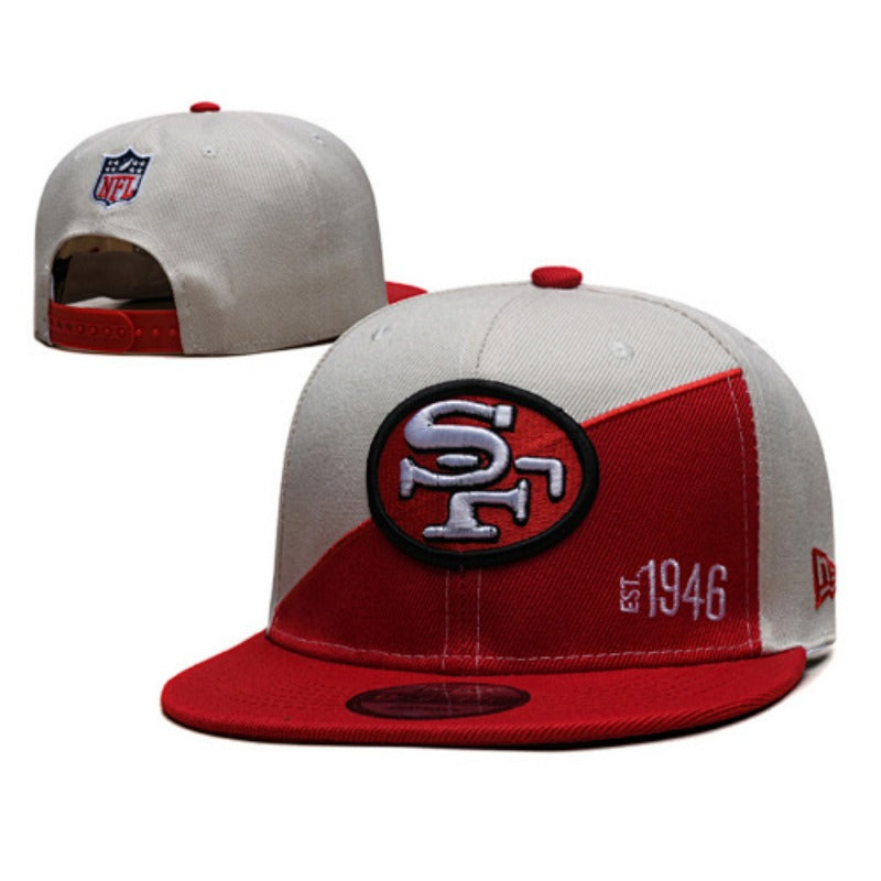 San Francisco 49 Retro Stitched Snapback Hat - Vintage SF Red Gold Adjustable Football Cap Collection