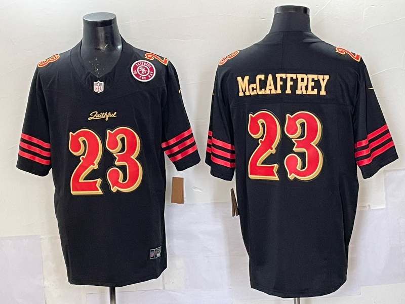 Newest arrival 2025 Adult San Francisco 49ers Christian McCaffrey No.23 Football Jerseys