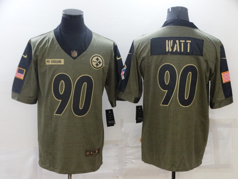 Adult Pittsburgh Steelers T. J. Watt NO.90 Football Jerseys
