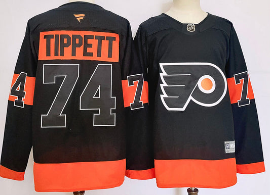 Men's Philadelphia Flyers Owen Tippett #74 Black Player Jersey
