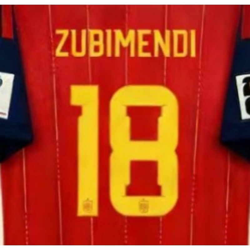 Spain Red & Gold world cup Soccer Jersey | National Team Fan Match Shirt