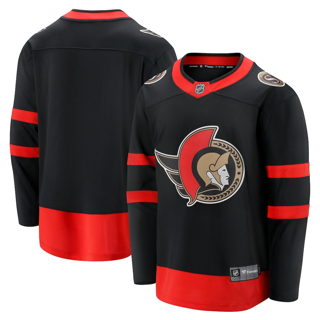 Men's Ottawa Senators Fanatics Black Blank Jersey