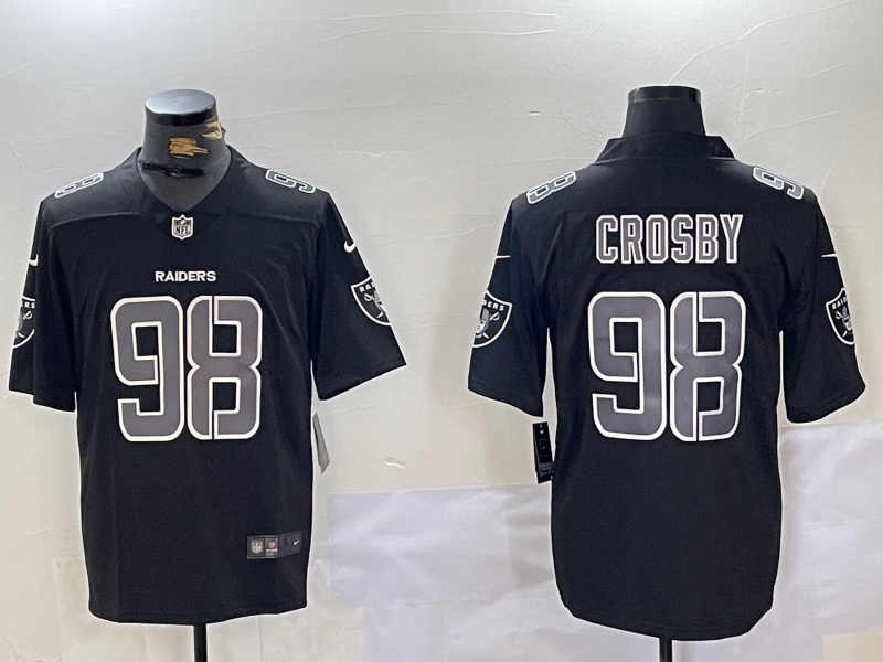 2025 Adult Las Vegas Raiders Maxx Crosby NO.98 Football Jerseys