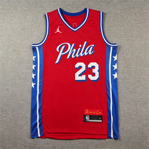 Philadelphia 76ers James #23 swingman basketball jerseys city version red
