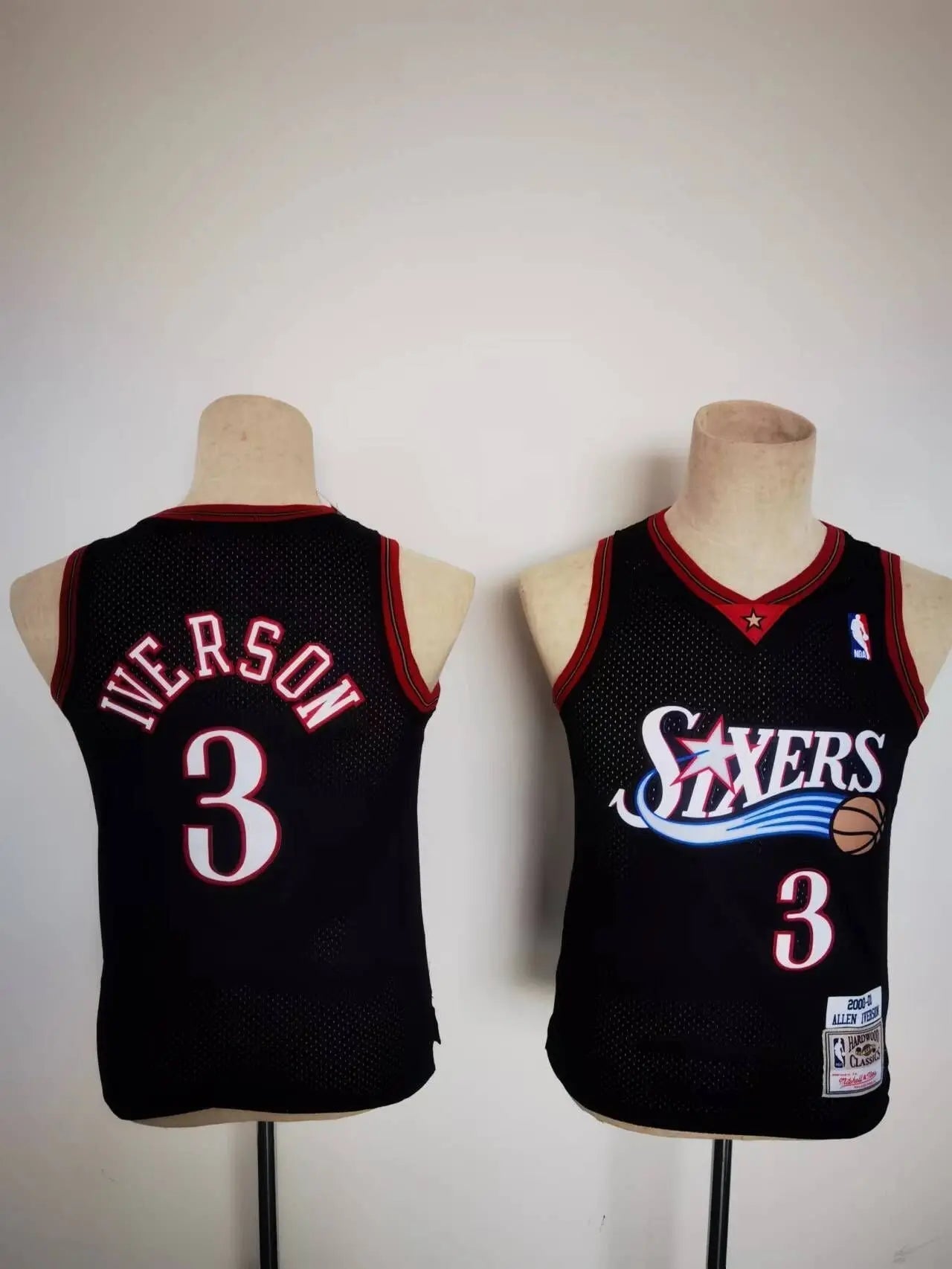 Kids Philadelphia 76ers Allen Iverson NO.3 Basketball Jersey