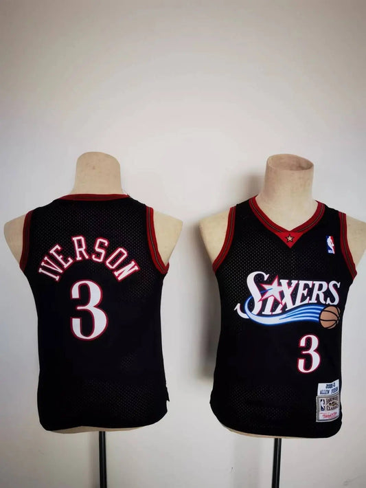 Kids Philadelphia 76ers Allen Iverson NO.3 Basketball Jersey