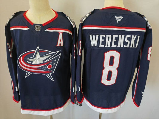 Men's Columbus Blue Jackets Zach Werenski #8 Fanatics Navy Player Jersey