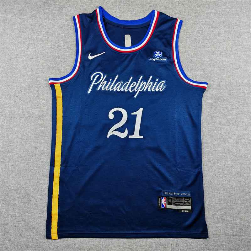 Philadelphia 76ers Joel Embiid #21 swingman basketball jerseys city version