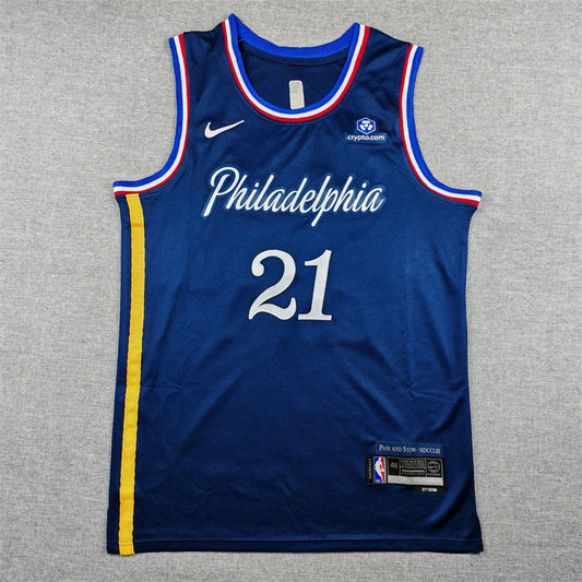 Philadelphia 76ers Joel Embiid #21 swingman basketball jerseys city version