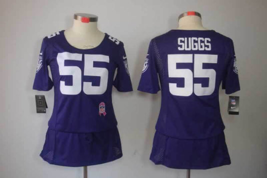 Women's Baltimore Ravens Terrell Suggs NO.55 Football Jerseys