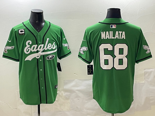 Philadelphia Eagles Lafoga Mailata No.68 Football Jerseys