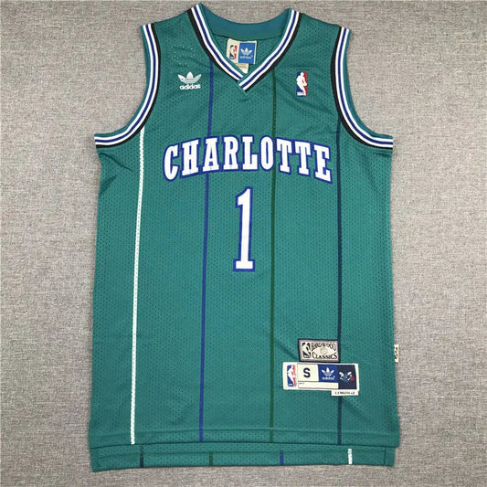 Charlotte Hornets Tyrone Bogues NO.1 Basketball Jersey