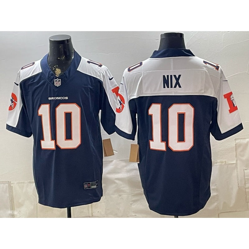 New Season Adult Denver Broncos Bo Nix NO.10 Football Jerseys thanks giving version