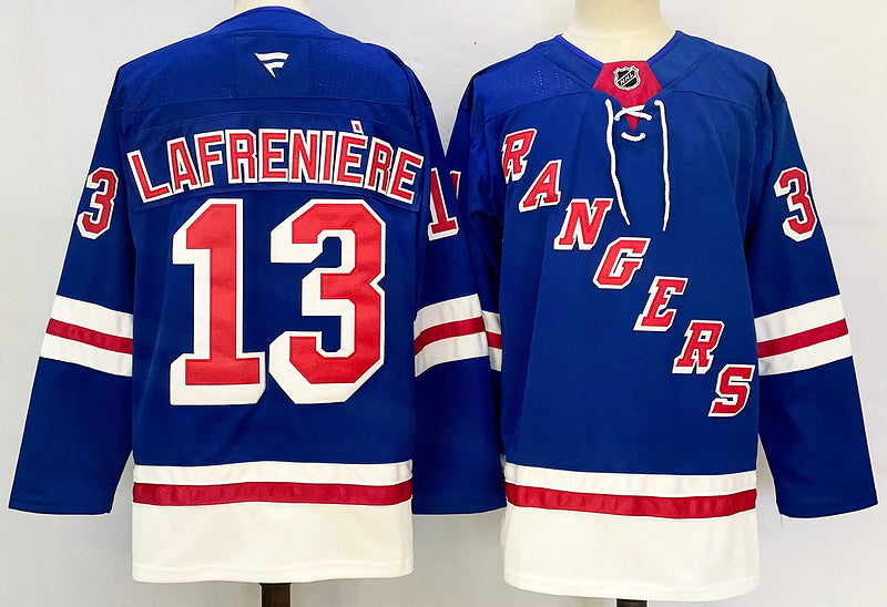 Men's New York Rangers Alexis Lafreniere #13 Fanatics Blue Jersey