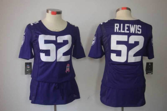Women's Baltimore Ravens Ray Lewis NO.52 Football Jerseys