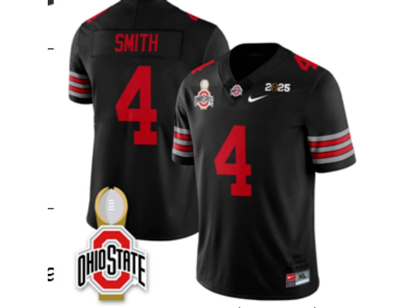 Ohio State Buckeyes NO.4 Jeremiah Smith Black Stitch Jersey