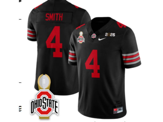 Ohio State Buckeyes NO.4 Jeremiah Smith Black Stitch Jersey