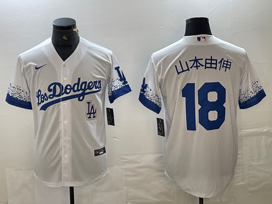 Men/Women/Youth Los Angeles Dodgers Yoshinobu Yamamoto #18 baseball Jerseys