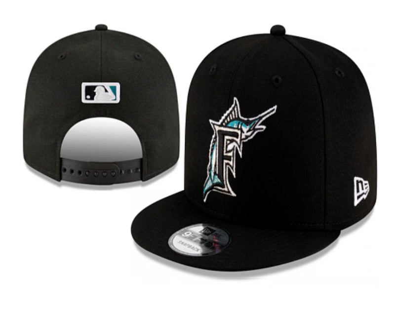 Miami Retro Teal & Black Baseball Cap | Vintage Game Day Snapback Hats