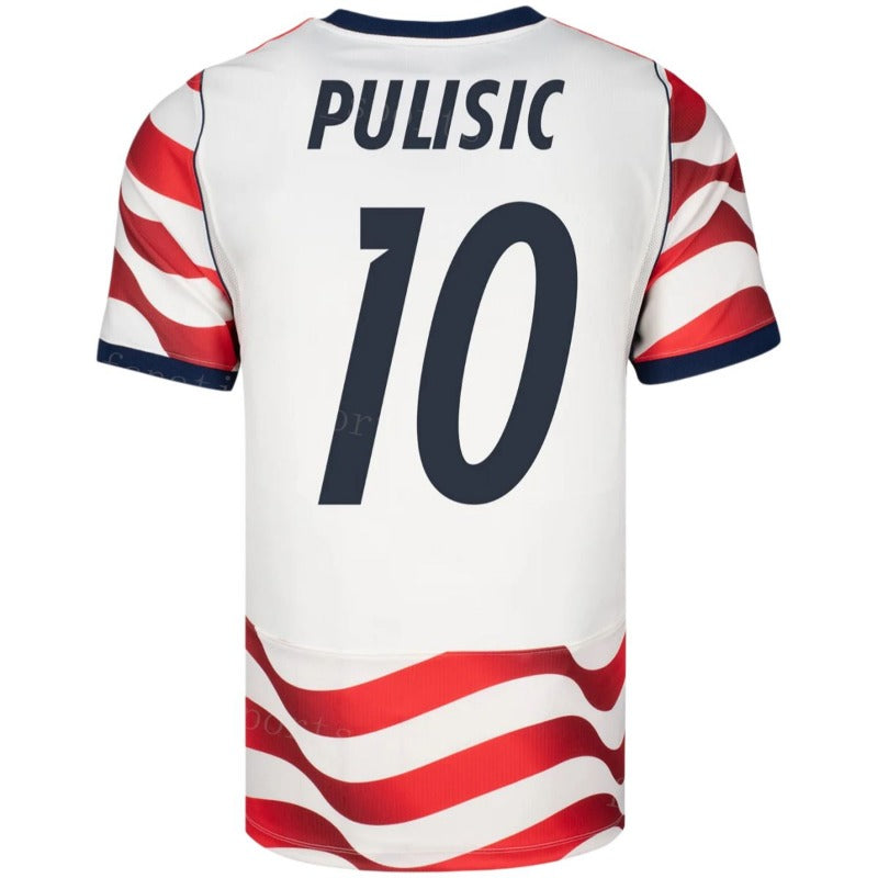 USA National Soccer Short Sleeve Jersey, Unisex Match Day Stripe, Custom Name Number Sport Tee world cup