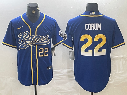 Adult Los  Angeles Rams Blake Corum NO.22 baseball Jerseys