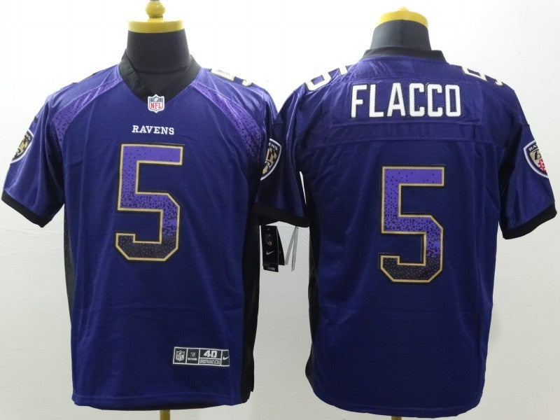 Adult  Baltimore Ravens Joe Flacco NO.5 Football Jerseys