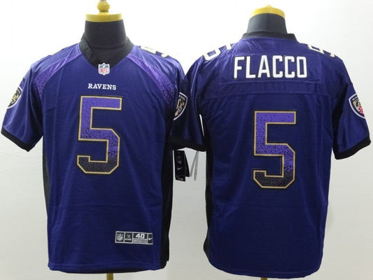 Adult  Baltimore Ravens Joe Flacco NO.5 Football Jerseys