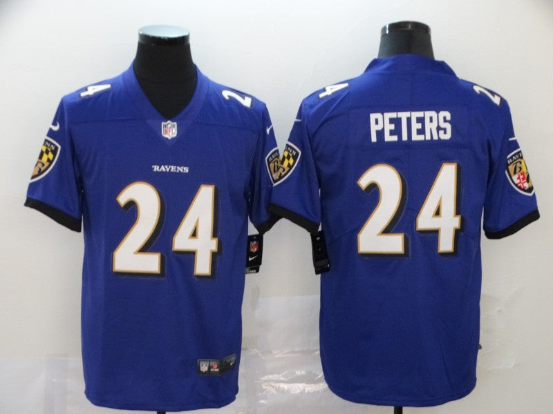 Adult  Baltimore Ravens Marcus Peters NO.24 Football Jerseys
