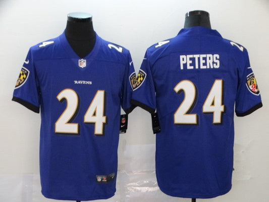 Adult  Baltimore Ravens Marcus Peters NO.24 Football Jerseys