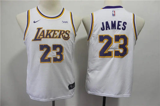 Kids Los Angeles Lakers James NO.23 Basketball Jersey