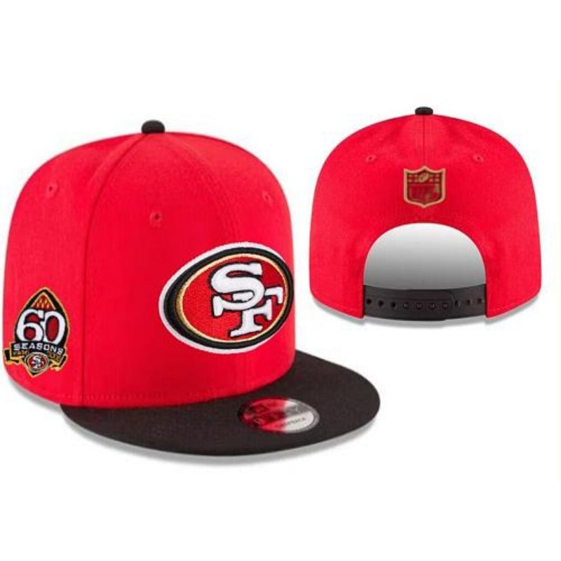 San Francisco 49 Retro Stitched Snapback Hat - Vintage SF Red Gold Adjustable Football Cap Collection