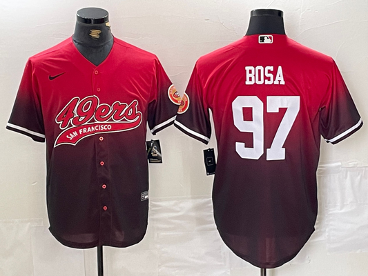 Men/Women/Youth  San Francisco 49ers Nick Bosa NO.97 baseball Jerseys